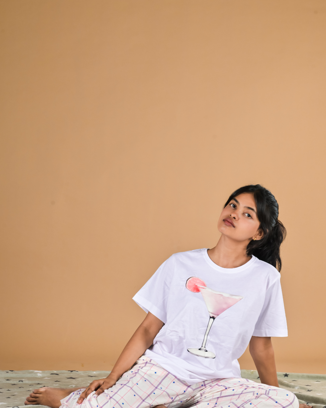 Pink Wine Pajamas Set