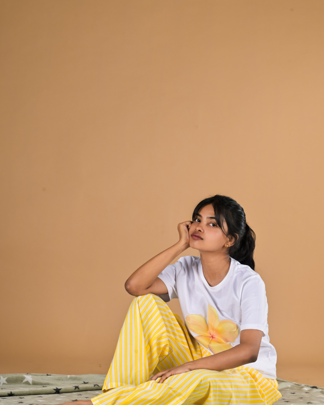 Yellow Bloom Pant Pajamas Set
